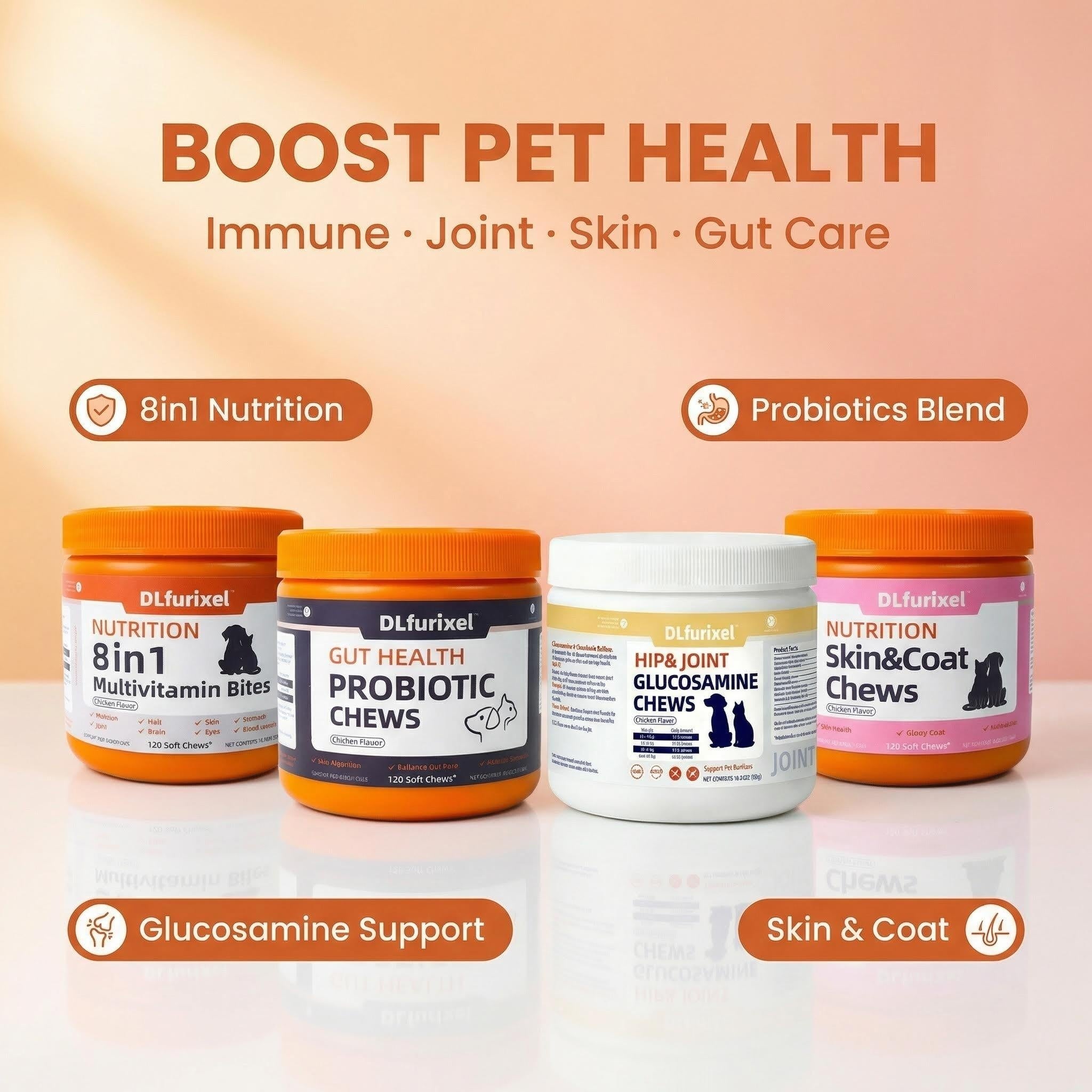 DLFURIXEL Senior Cat Health Bundle Set