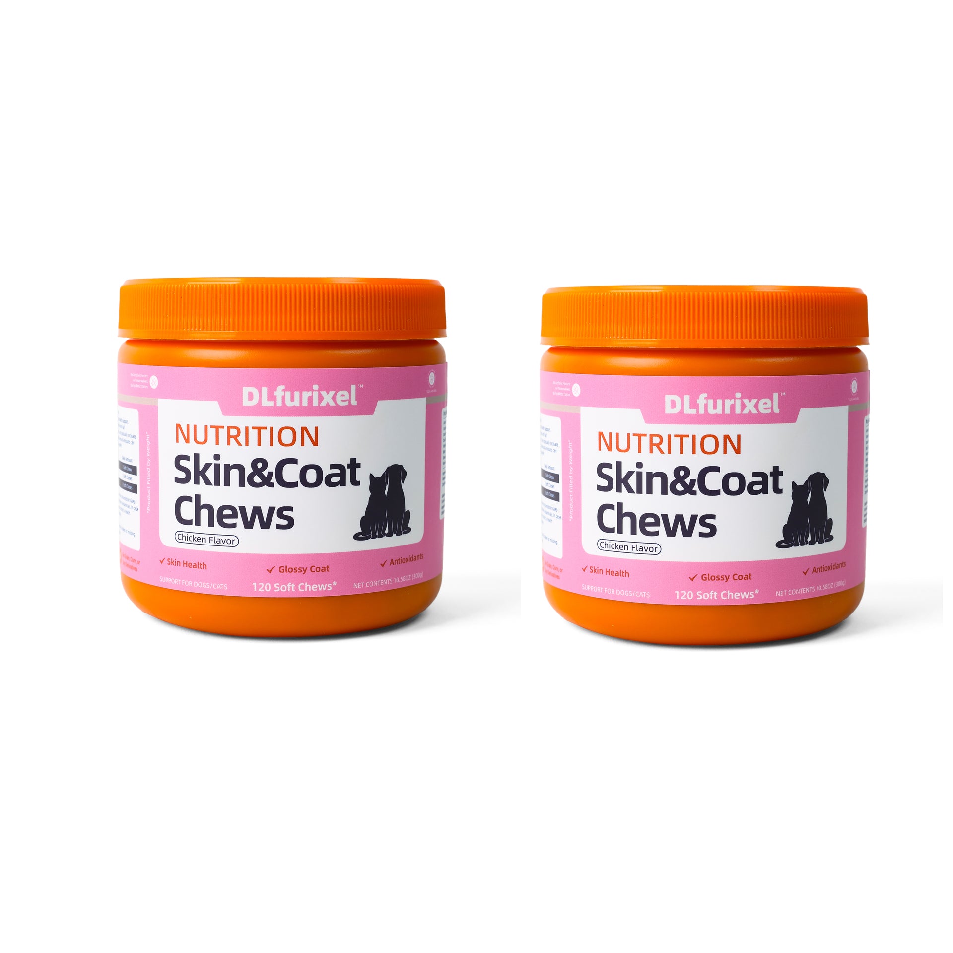 DLFURIXEL Skin & Coat Health Soft Chews for Dogs & Cats