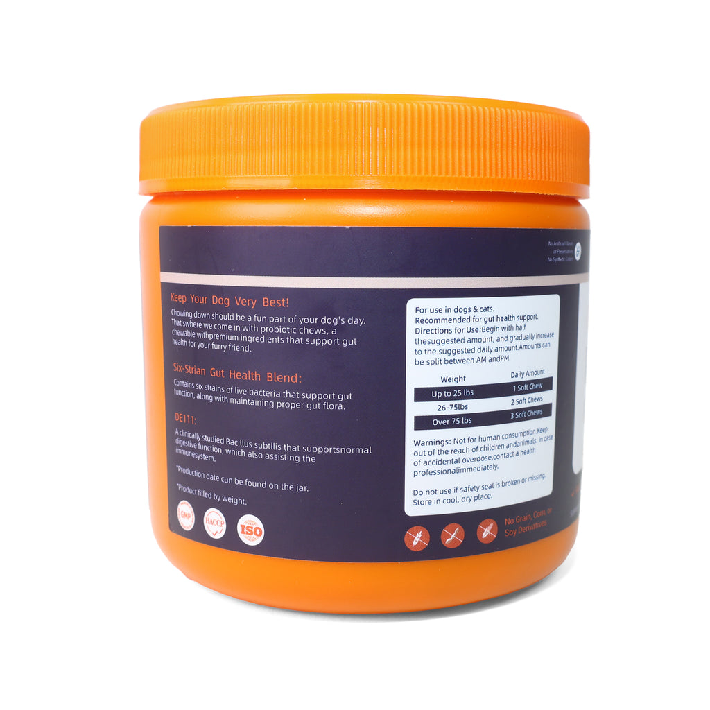 DLFURIXEL Probiotic Soft Chews for Dogs & Cats