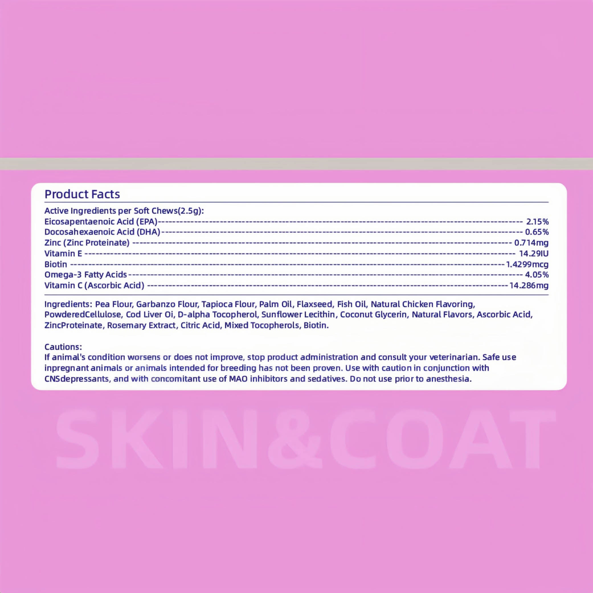 DLFURIXEL Skin & Coat Health Soft Chews for Dogs & Cats