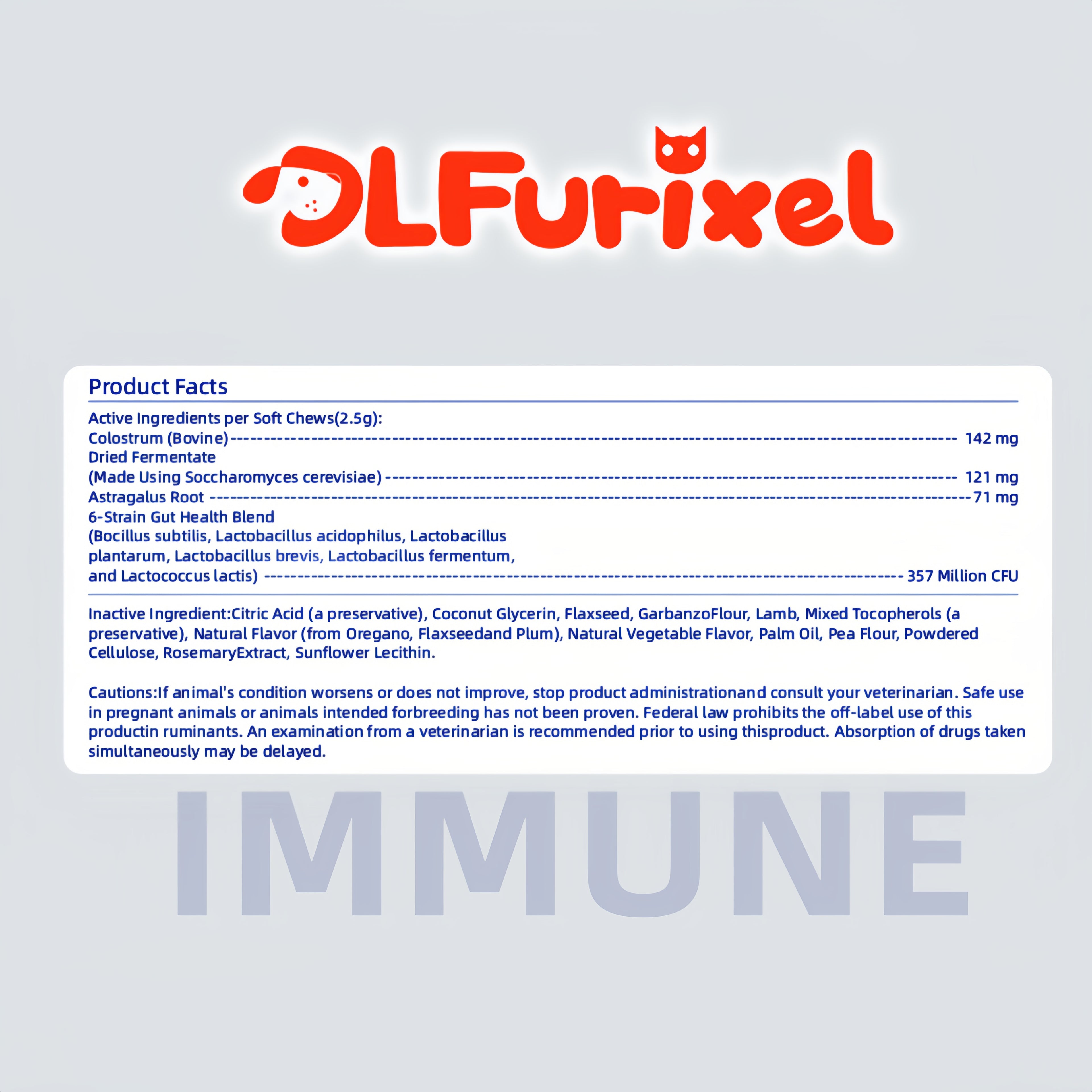 DLFURIXEL Colostrum Astragalus Soft Chews for Immune Support