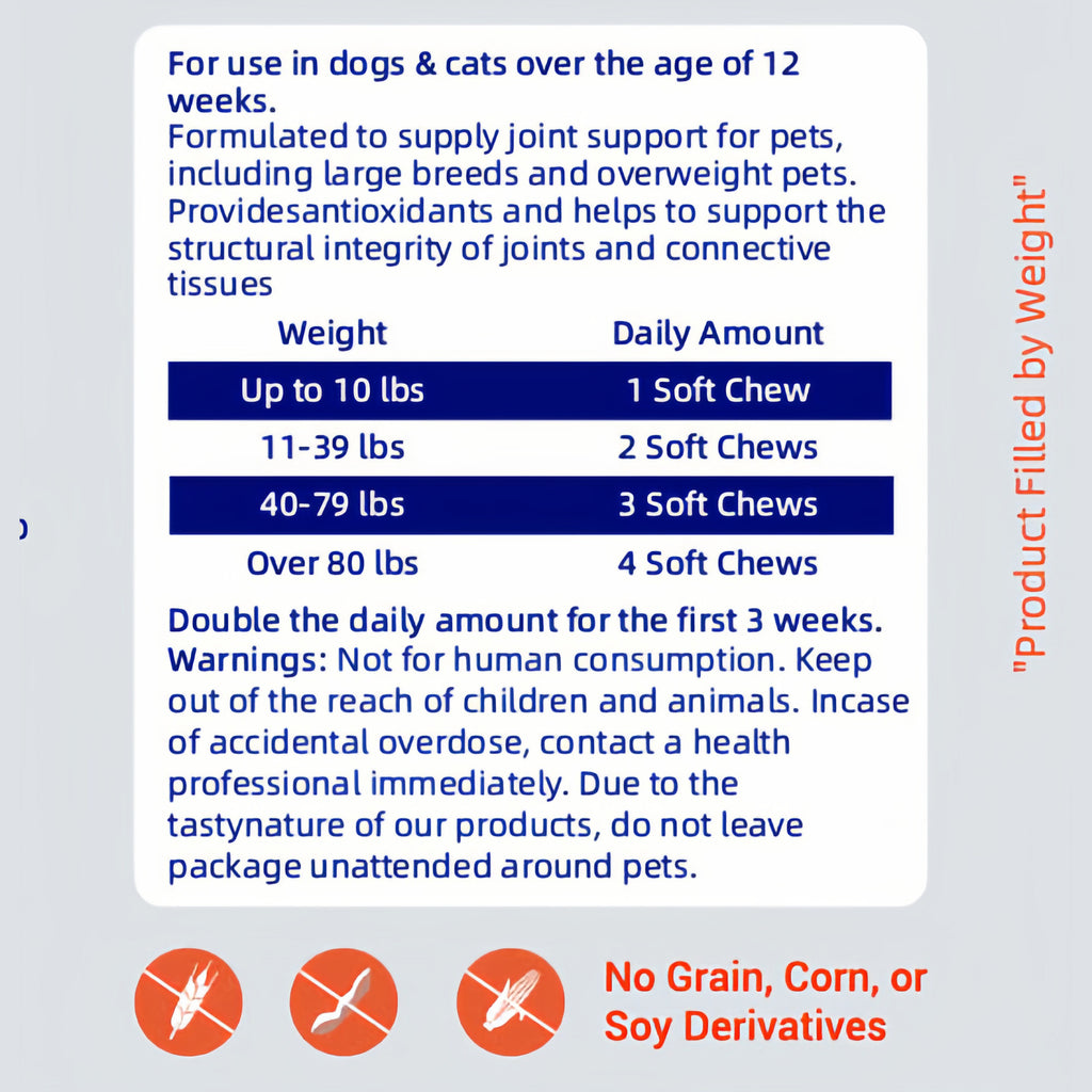 DLFURIXEL Glucosamine Chondroitin MSM Joint Care Soft Chews