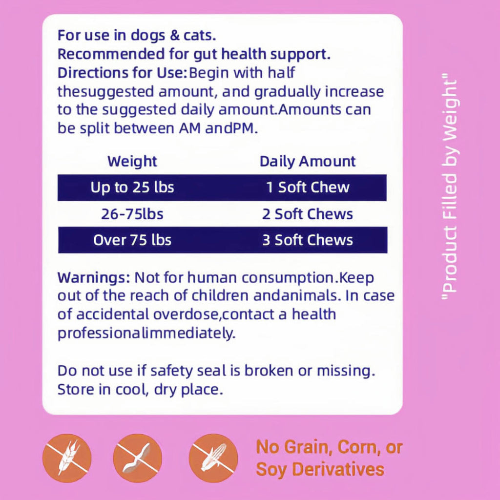 DLFURIXEL Skin & Coat Health Soft Chews for Dogs & Cats