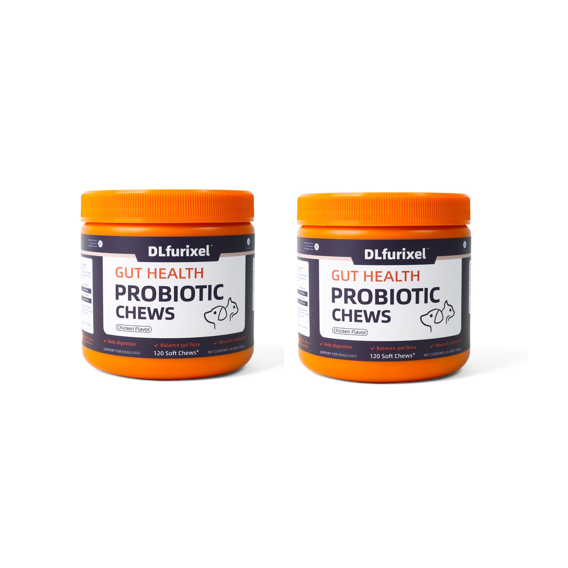 DLFURIXEL Probiotic Soft Chews for Dogs & Cats