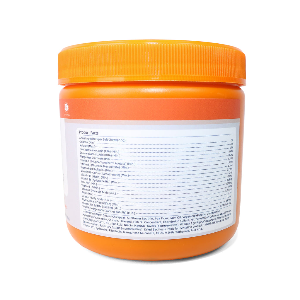 DLFURIXEL 8-in-1 Pet Soft Chews 300g - Joint, Gut & Skin Coat Support