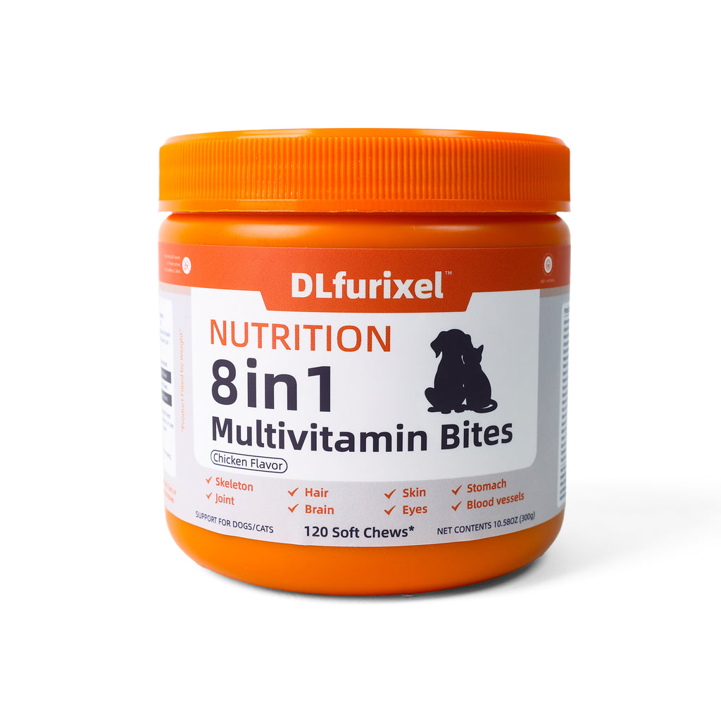 DLFURIXEL 8-in-1 Pet Soft Chews 300g - Joint, Gut & Skin Coat Support