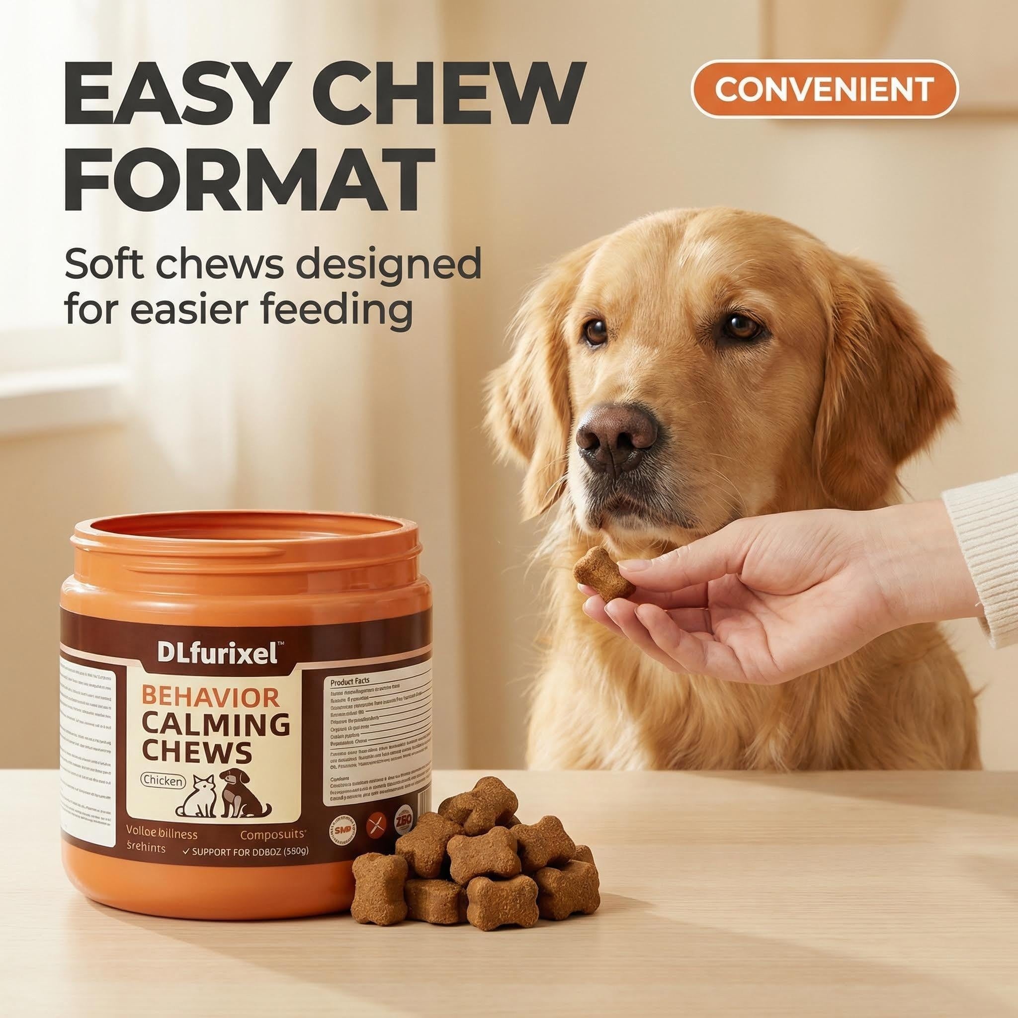 DLFURIXEL Calming Soft Chews – Anxiety & Stress Relief