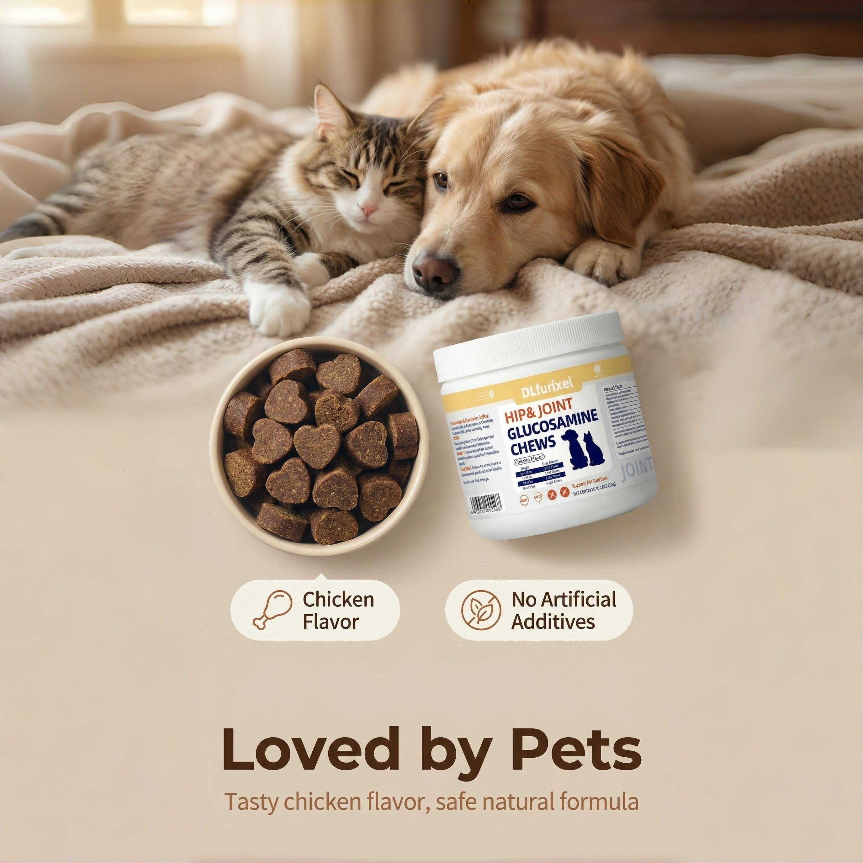 DLFURIXEL Glucosamine Chondroitin MSM Joint Care Soft Chews