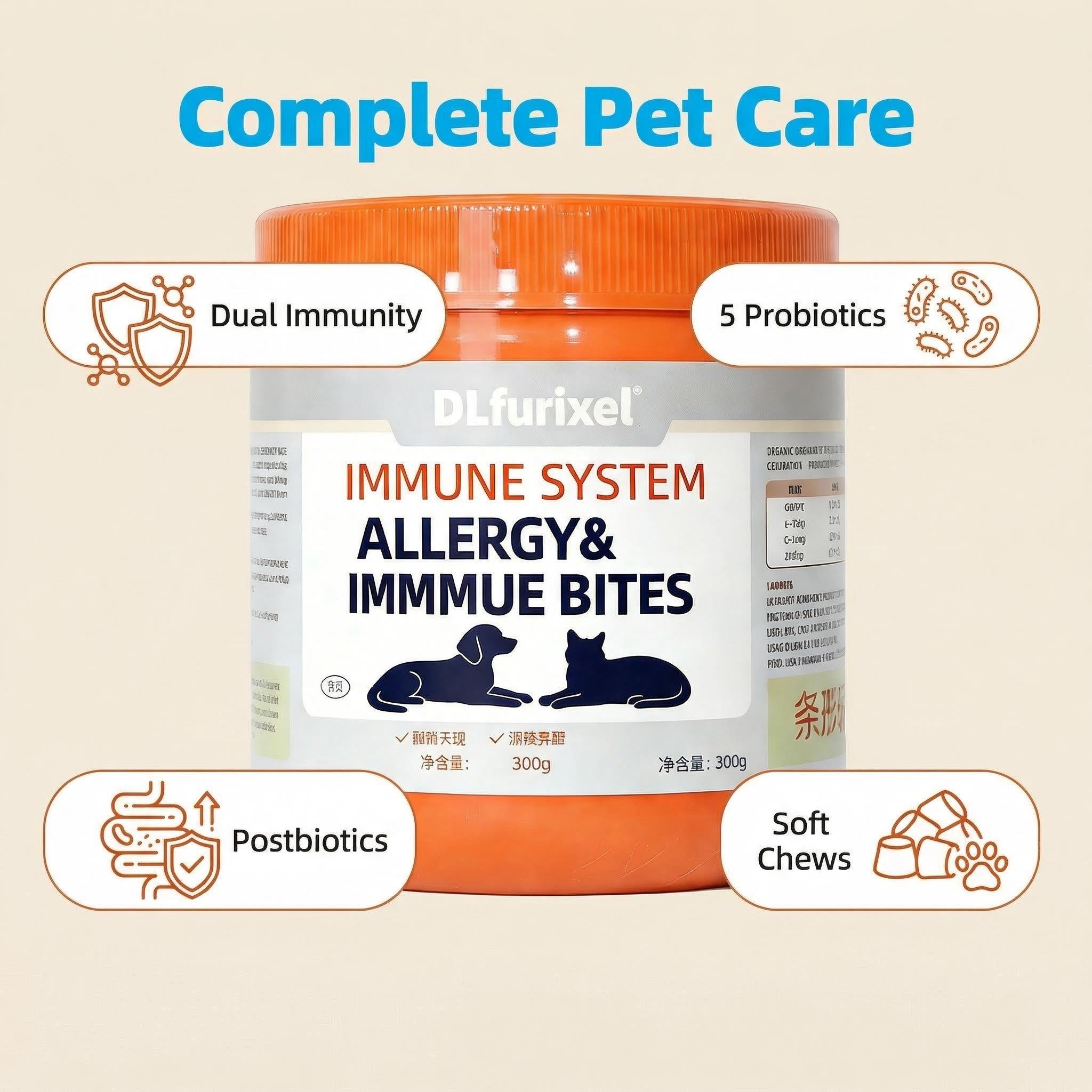 DLFURIXEL Colostrum Astragalus Soft Chews for Immune Support