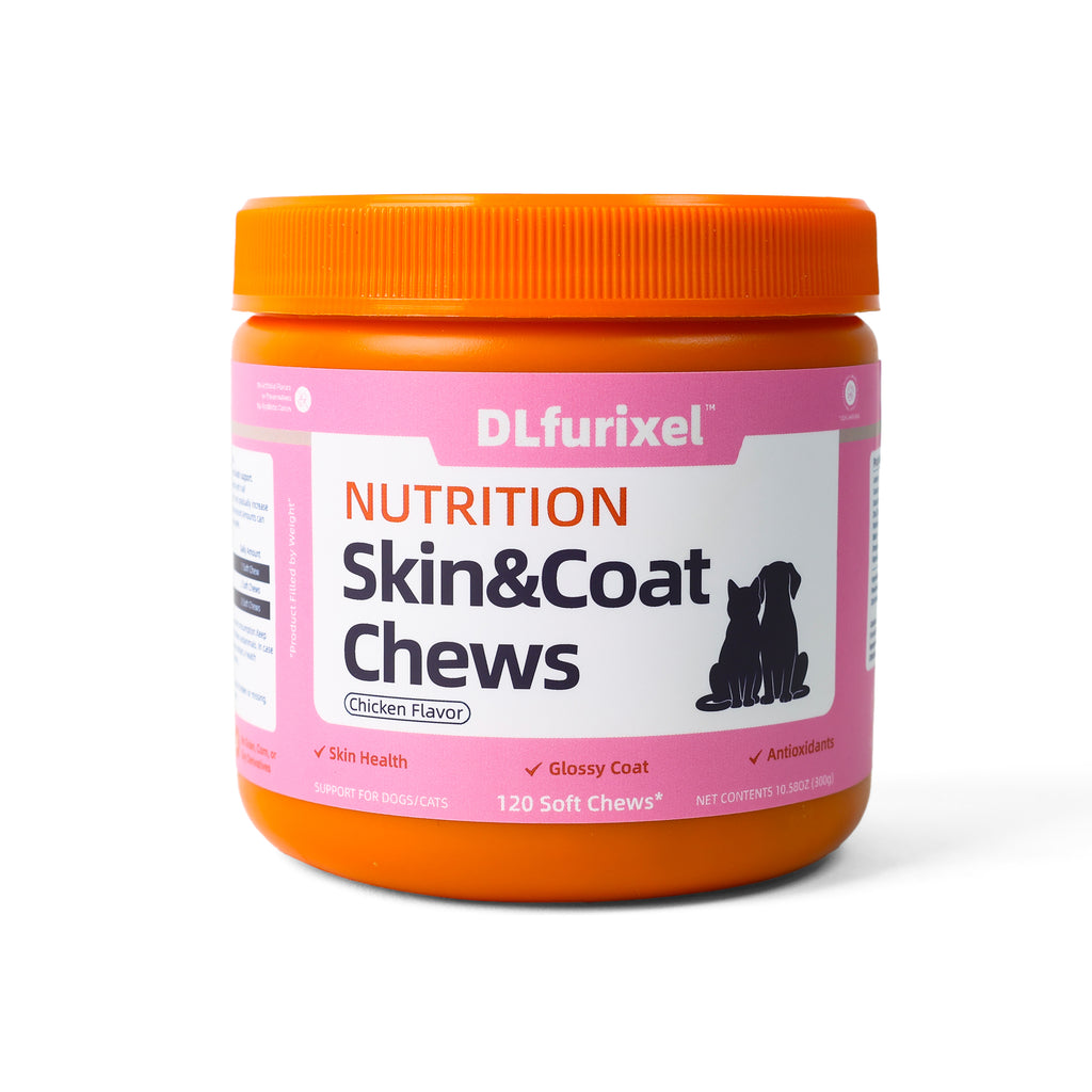 DLFURIXEL Skin & Coat Health Soft Chews for Dogs & Cats